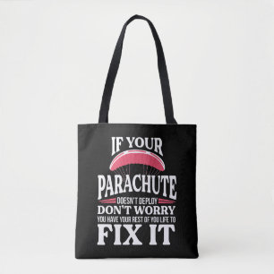Funny Skydiving Gift Hilarious Skydiver Parachute Tote Bag