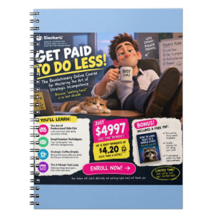 Funny SlackerU Office Notebook Journal
