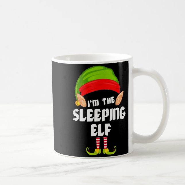 Funny Sleeng Elf Matching Family Group Pj Christma Coffee Mug (Right)