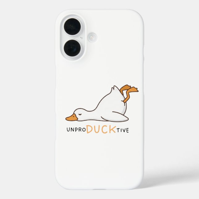 Funny Sleeping Duck Unproducktive Cute Cartoon Case-Mate iPhone Case (Back)
