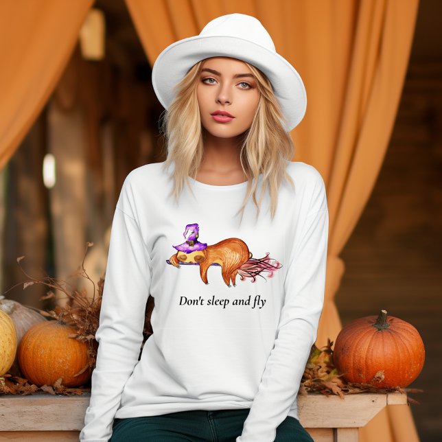 Funny Sleeping & Flying Sloth Woman's Long Sleeve  T-Shirt (Creator Uploaded)