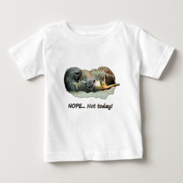 Funny, sleeping meerkats baby T-Shirt (Front)