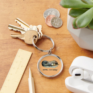 Funny, sleeping meerkats key ring