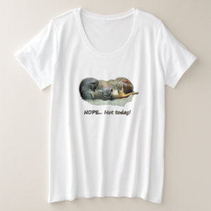 Funny, sleeping meerkats plus size T-Shirt