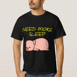 Funny Sleeping Pig Pajama for Bedtime  T-Shirt