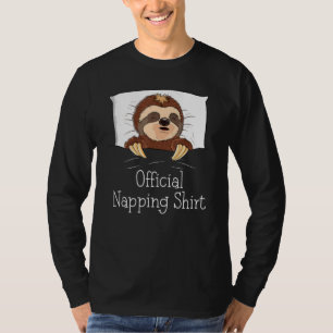 Funny Sleeping Sloth Lover Power Napper Napping T-Shirt