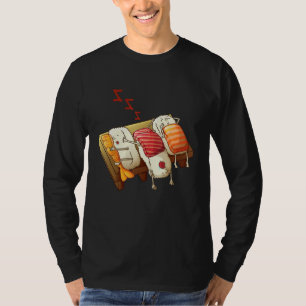 Funny Sleeping Sushi Roll Lover Pajama Party Cool  T-Shirt