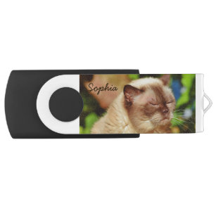 Funny Sleepy Cat&For Kitten Lovers USB Flash Drive