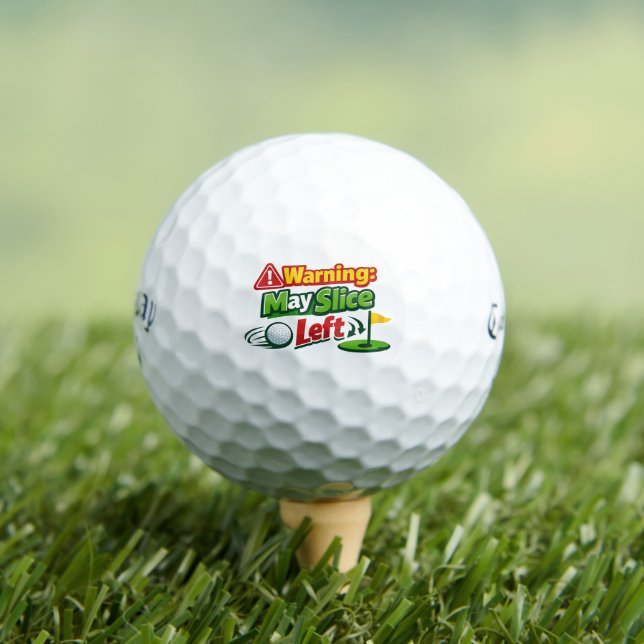 Funny “Slice Left” Warning Golf Ball Design (Insitu Tee)