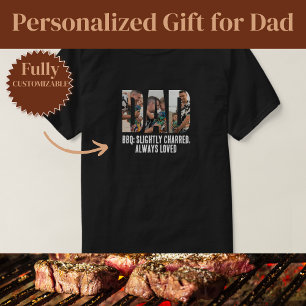 Funny Slightly Charred Dad BBQ T-Shirt