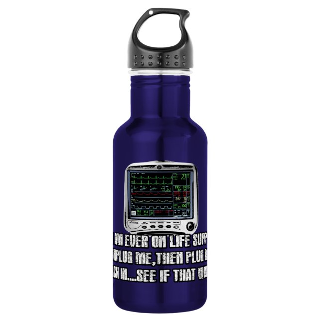 Funny slogan 532 ml water bottle (Front)