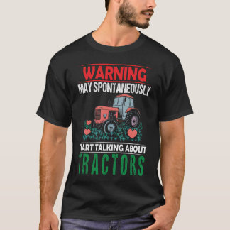 Funny slogan and green tractor_ farmer loves farmi T-Shirt