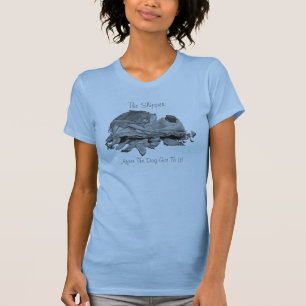 funny slogan torn dog slipper art design T-Shirt