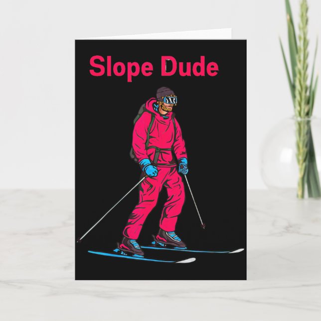 Funny Slope Dude Algebra Geometry Middle School Ma Card (Front)