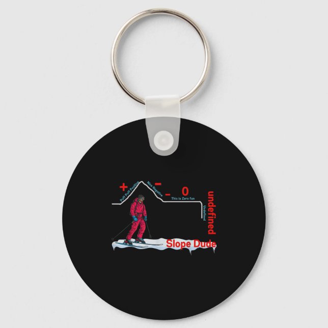 Funny Slope Dude Algebra Geometry Middle School Ma Key Ring (Front)