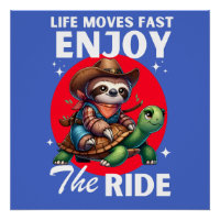 Funny sloth and cowboy turtle shirts | sloth