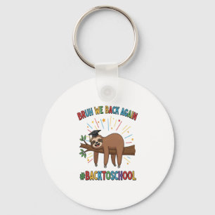 Funny Sloth Back to School Key Ring