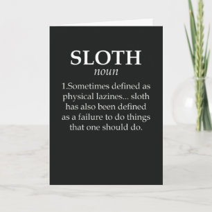 Funny Sloth Cards Animal Slow Lazy Relax Humor