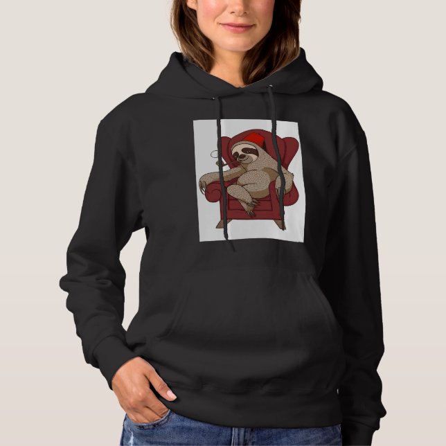 Funny Sloth Chair Hoodie (Front)