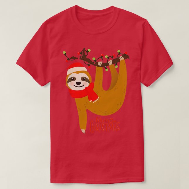 FUNNY SLOTH CHRISTMAS GIFT T-Shirt (Design Front)