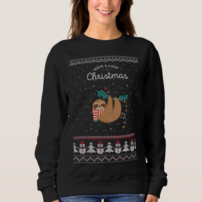 Funny Sloth Christmas sweatshirt (Front)