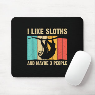 Funny Sloth Design For Sloth Lover Men Women Kids Mouse Pad