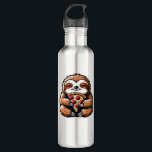 Funny Sloth eating Pizza, Kawaii Animal Lover Clas 710 Ml Water Bottle<br><div class="desc">Funny Sloth eating Pizza,  Kawaii Animal Lover Classic T-Shirt_3</div>