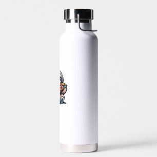 Funny Sloth eating Pizza, Kawaii Animal Lover Over Water Bottle