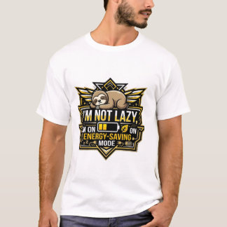 Funny Sloth Energy Saving Mode T-Shirt