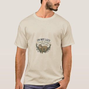 Funny Sloth Energy Saving Mode T-Shirt Cute Lazy
