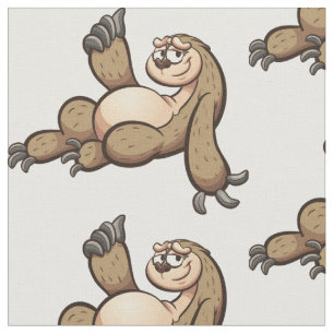 Funny Sloth Fabric