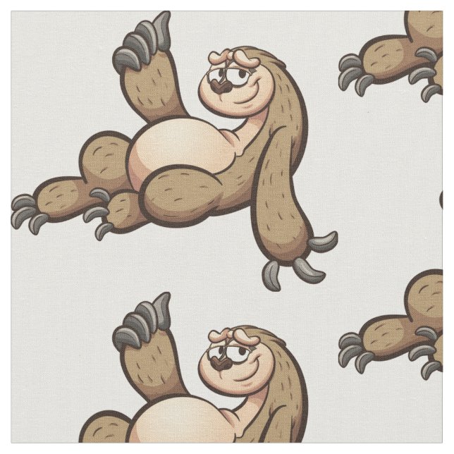 Funny Sloth Fabric (Close Up)