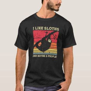 Funny Sloth For Sloth Men Women Kids Introvert T-Shirt