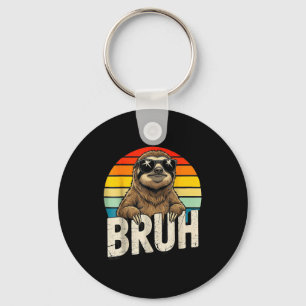 Funny Sloth Graphic Meme Lover Bruh Sloth Lovers  Key Ring