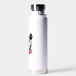 Funny Sloth Gym Shirt Vintage Strong and Slow Desi Water Bottle