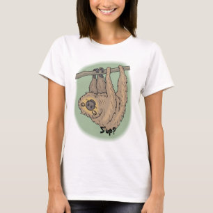 Funny Sloth Hanging Upside Down In Tree T-Shirt