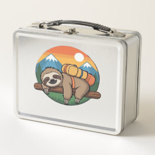 Funny Sloth Hiking Classic T-Shirt_1 Metal Lunch Box