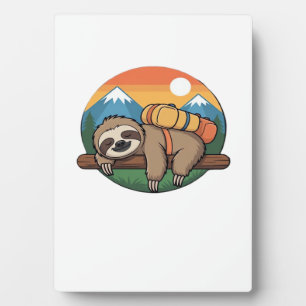 Funny Sloth Hiking Classic T-Shirt_1 Plaque