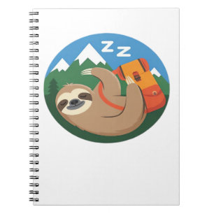 Funny Sloth Hiking Classic T-Shirt_2 Notebook