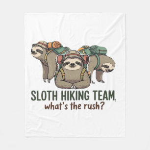 Funny Sloth Hiking Classic T-Shirt_5 Fleece Blanket