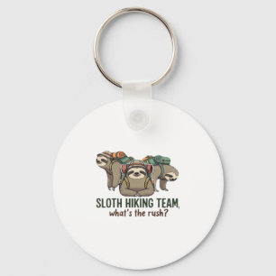 Funny Sloth Hiking Classic T-Shirt_5 Key Ring