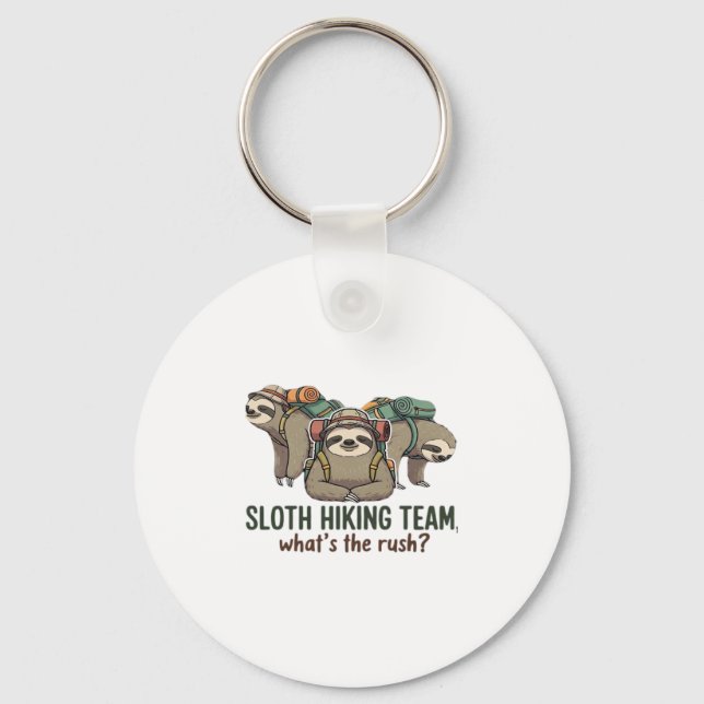 Funny Sloth Hiking Classic T-Shirt_5 Key Ring (Front)