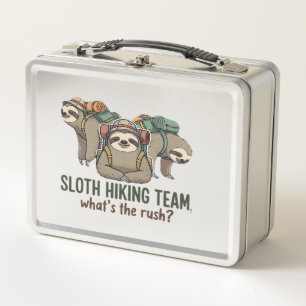 Funny Sloth Hiking Classic T-Shirt_5 Metal Lunch Box