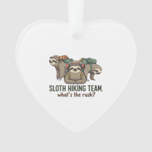 Funny Sloth Hiking Classic T-Shirt_5 Ornament
