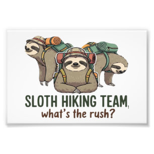 Funny Sloth Hiking Classic T-Shirt_5 Photo Print