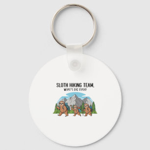 Funny Sloth Hiking Classic T-Shirt_6 Key Ring