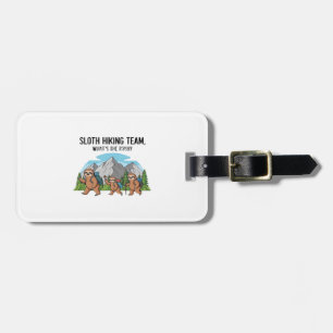 Funny Sloth Hiking Classic T-Shirt_6 Luggage Tag