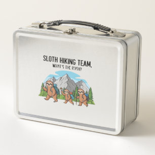 Funny Sloth Hiking Classic T-Shirt_6 Metal Lunch Box