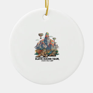 Funny Sloth Hiking Classic T-Shirt_7 Ceramic Tree Decoration