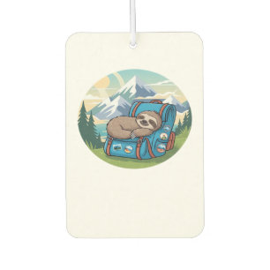 Funny Sloth Hiking Oversized T-Shirt Car Air Freshener